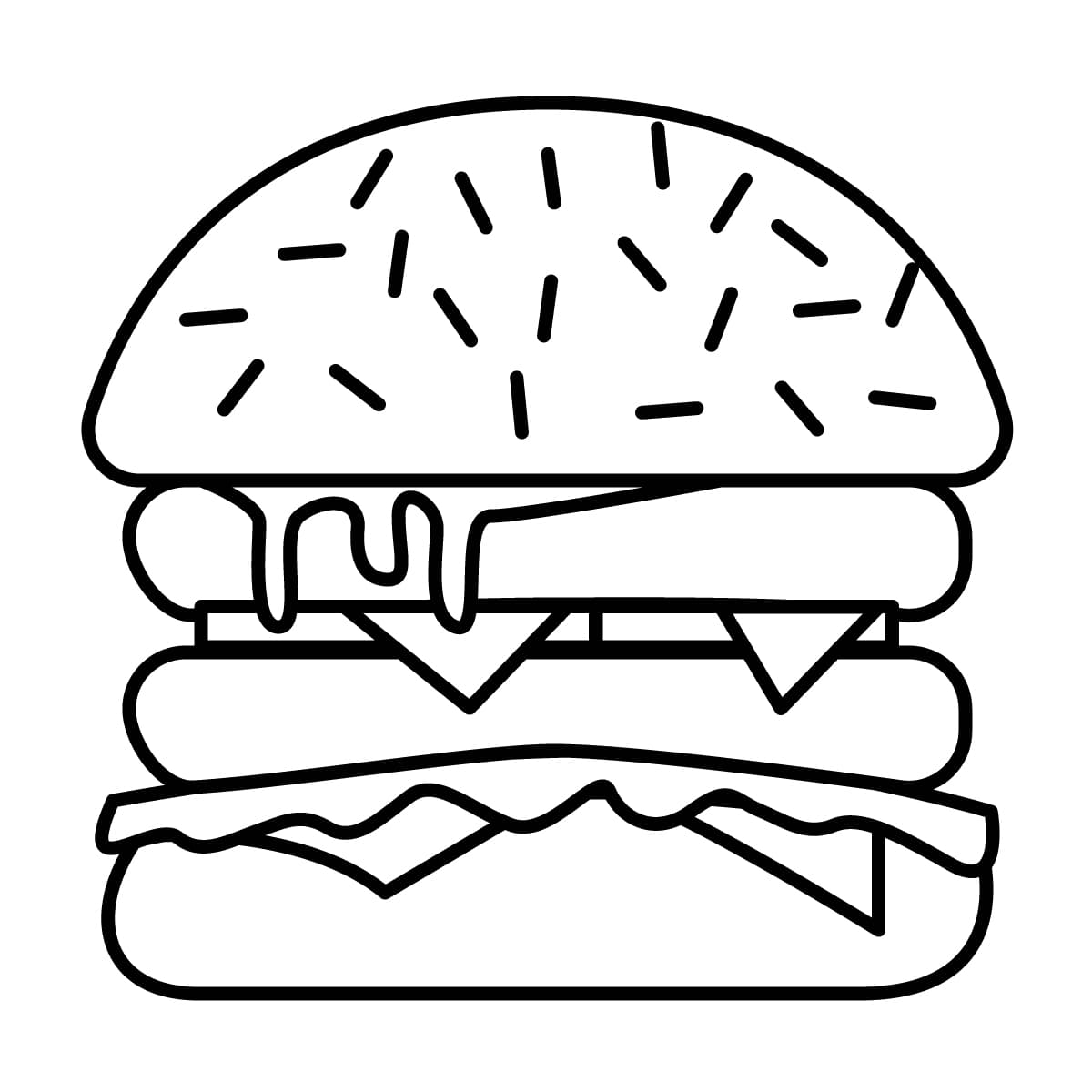 Dibujo de Emoticones de hamburguesa para colorear  Dibujos para colorear  imprimir gratis