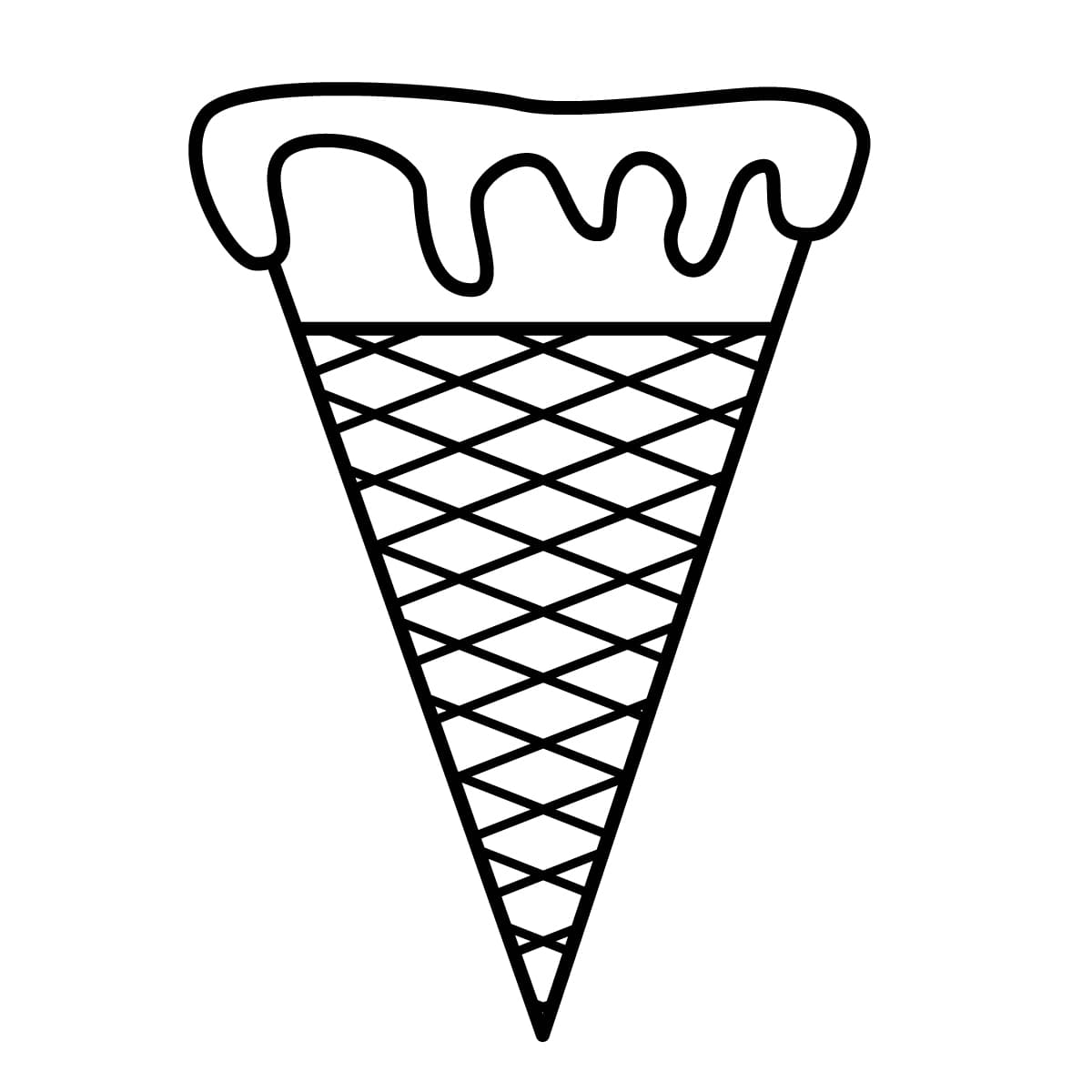 Imagen de helado para colorear