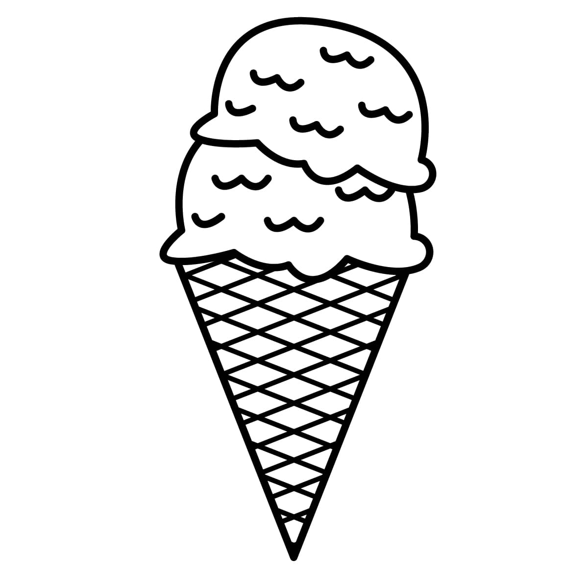 Imagen de helado para colorear