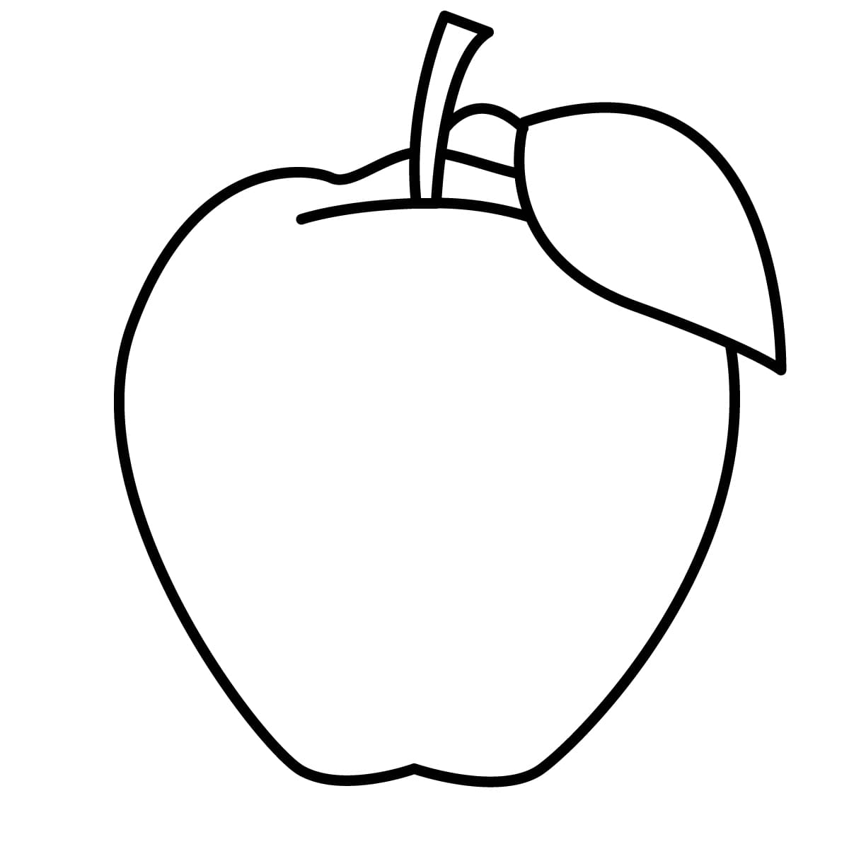 Imagen de manzana para colorear