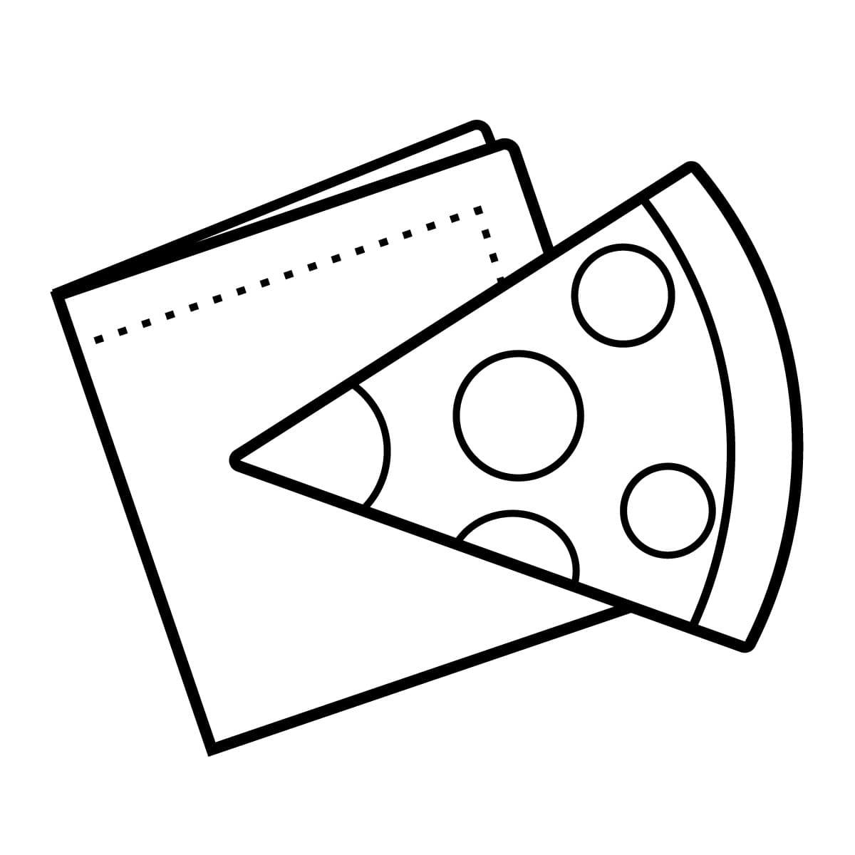 Imagen de pizza para colorear
