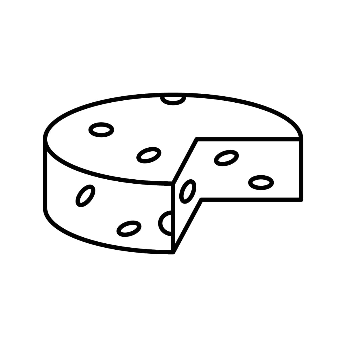 Imagen de queso para colorear