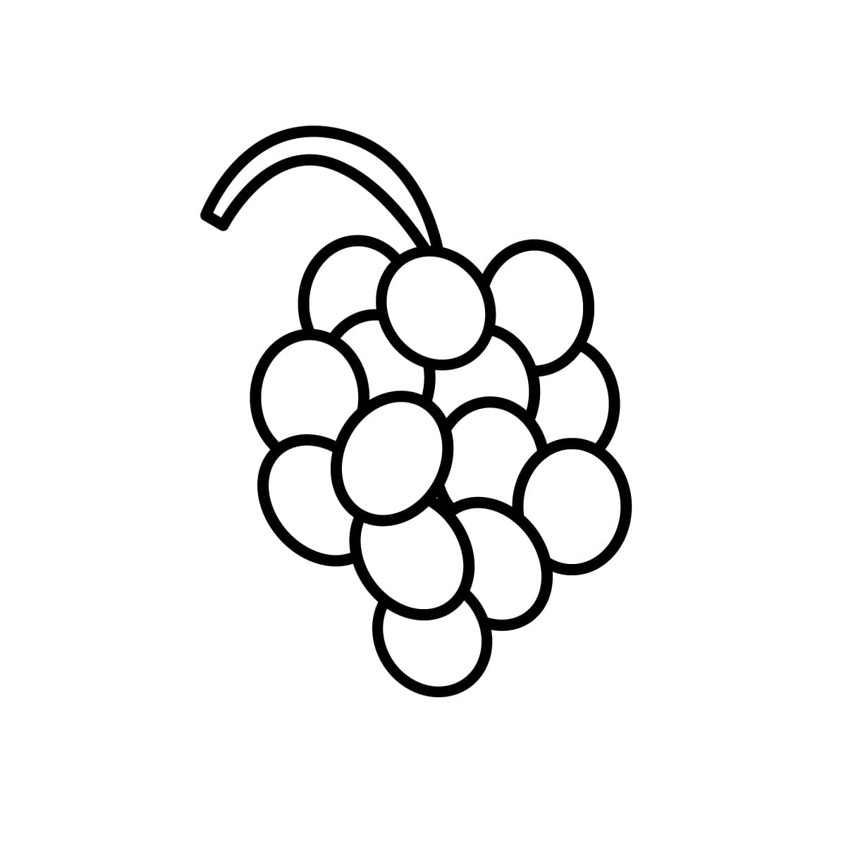 Imagen de uvas para colorear