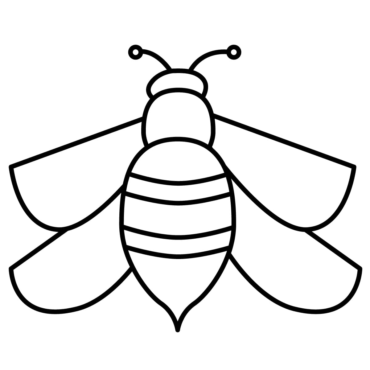 Imagen de abeja para colorear