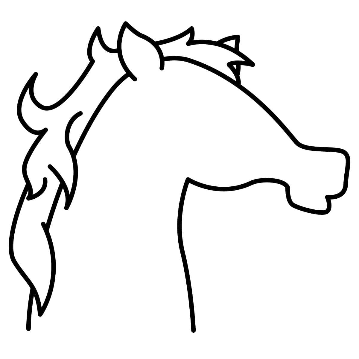 Dibujo de caballo para colorear e imprimir - Dibujos y colores