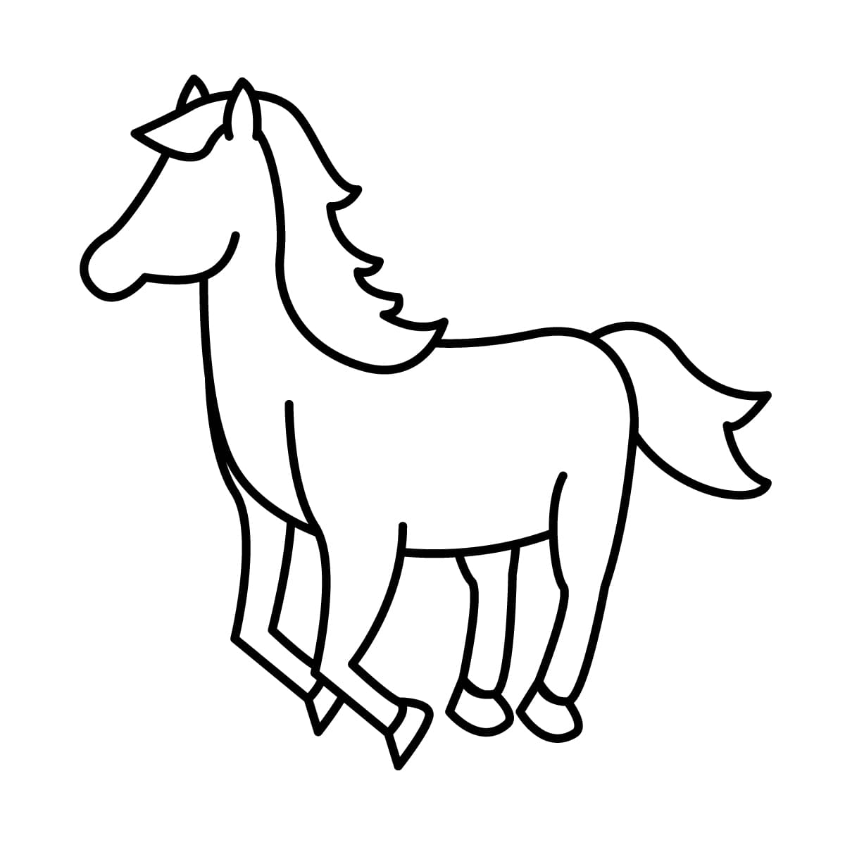 Imagen de caballo para colorear