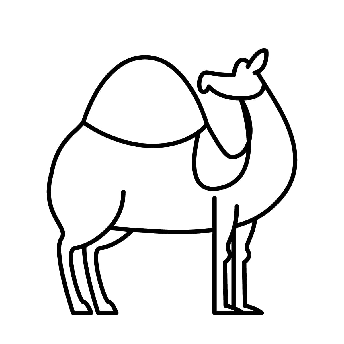 Imagen de camello para colorear