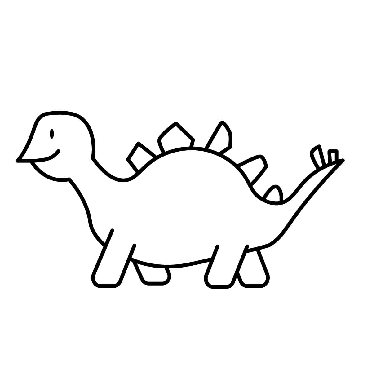Dibujo de dinosaurio para colorear e imprimir - Dibujos y colores