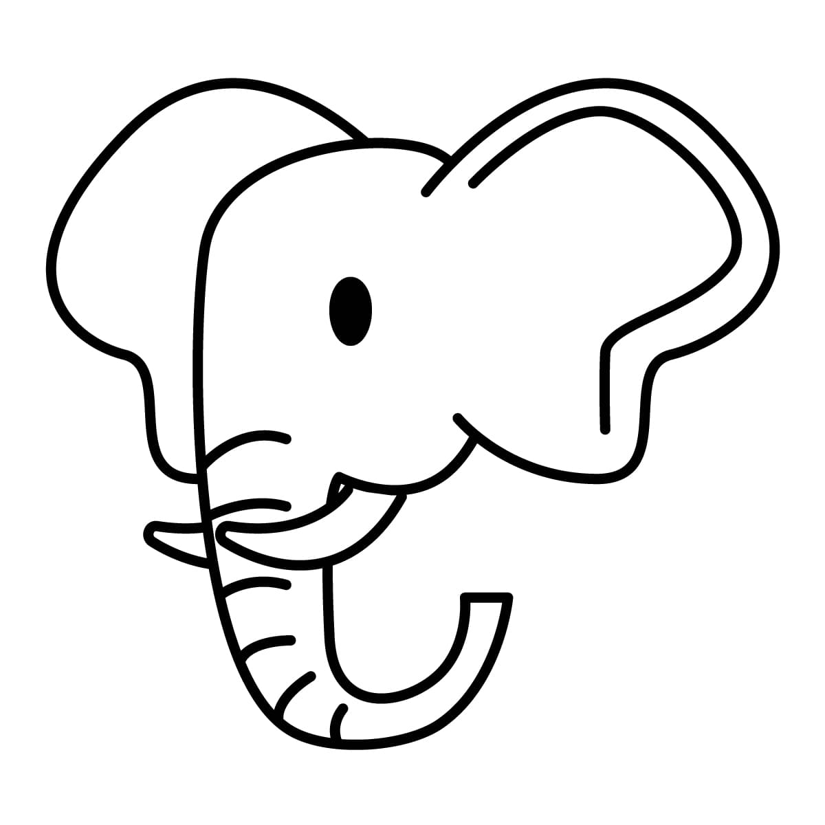 Imagen de elefante para colorear