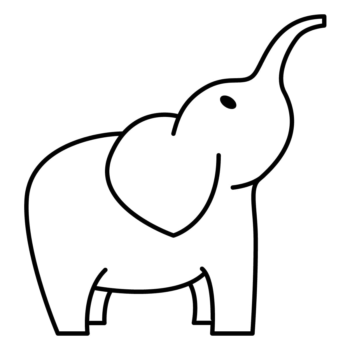 Imagen de elefante para colorear