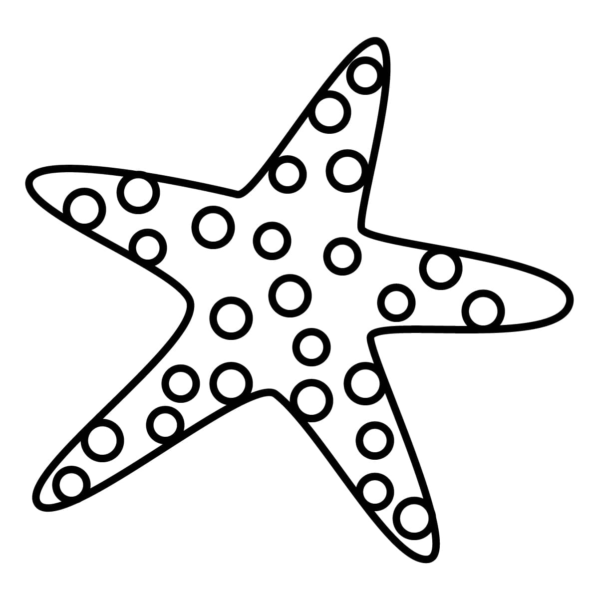 Dibujo de estrella de mar para colorear e imprimir - Dibujos y colores