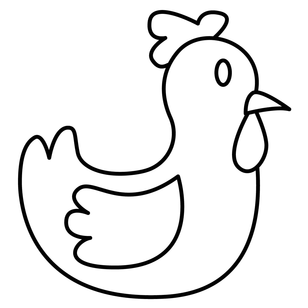 Imagen de gallina para colorear