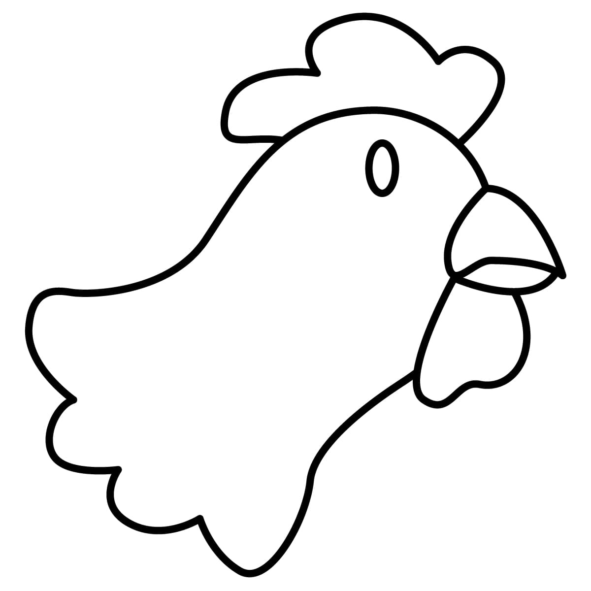 Dibujo de gallina para colorear e imprimir - Dibujos y colores