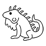 Logo de los dibujos de iguana para colorear