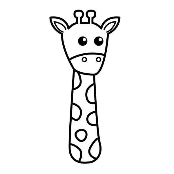 Imagen de jirafa para colorear