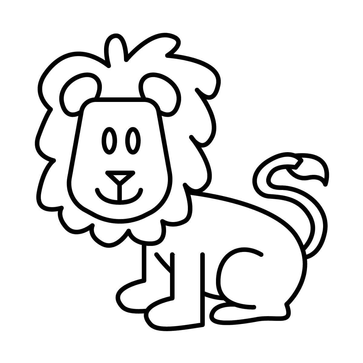 Imagen de leon para colorear