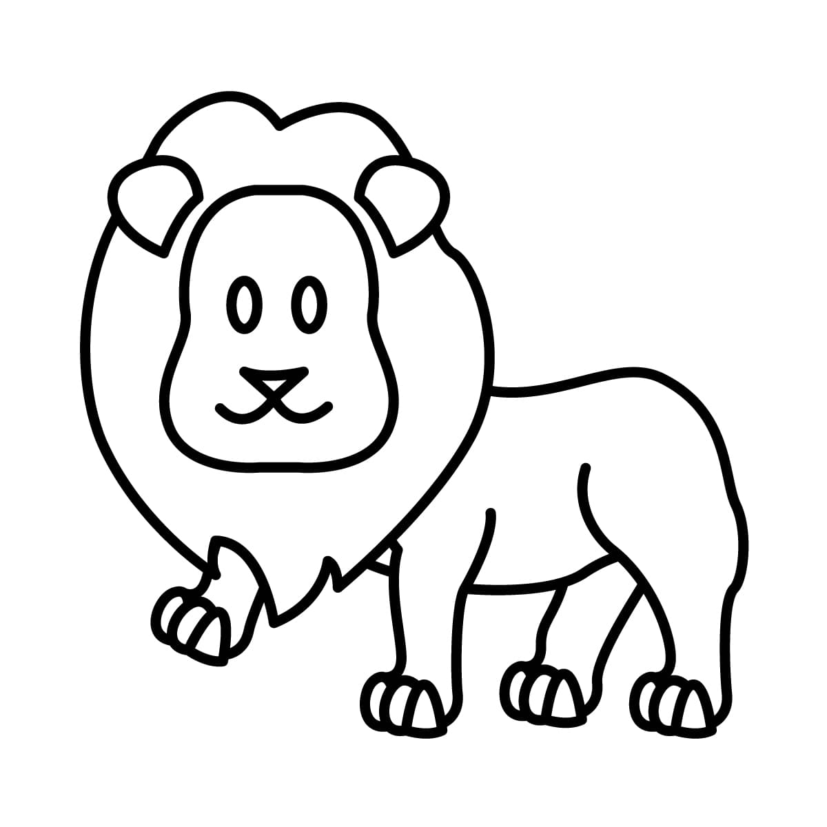 Imagen de leon para colorear