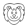 Logo de los dibujos de león para colorear