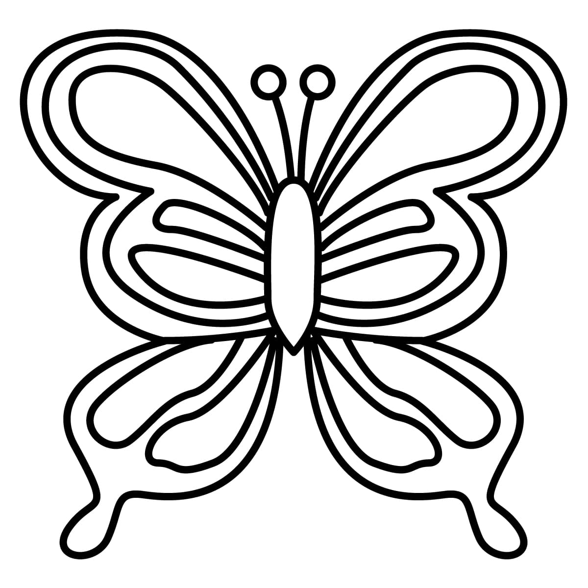 Imagen de mariposa para colorear