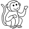 Logo de los dibujos de mono para colorear