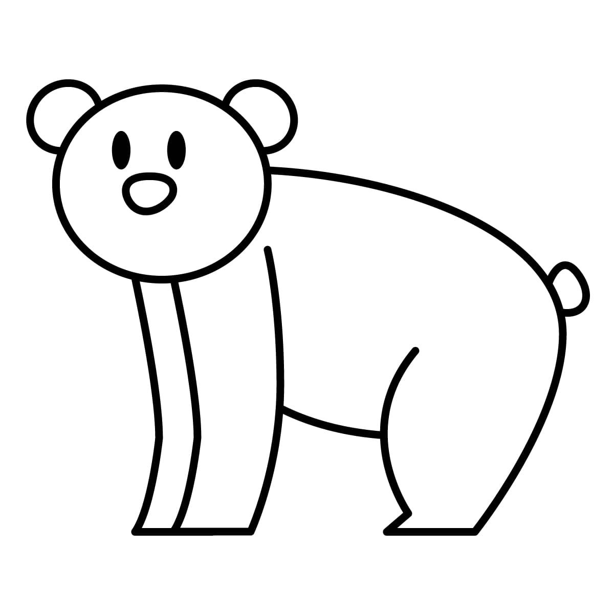 Imagen de oso para colorear