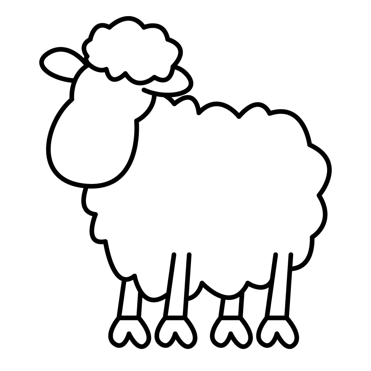 Imagen de oveja para colorear