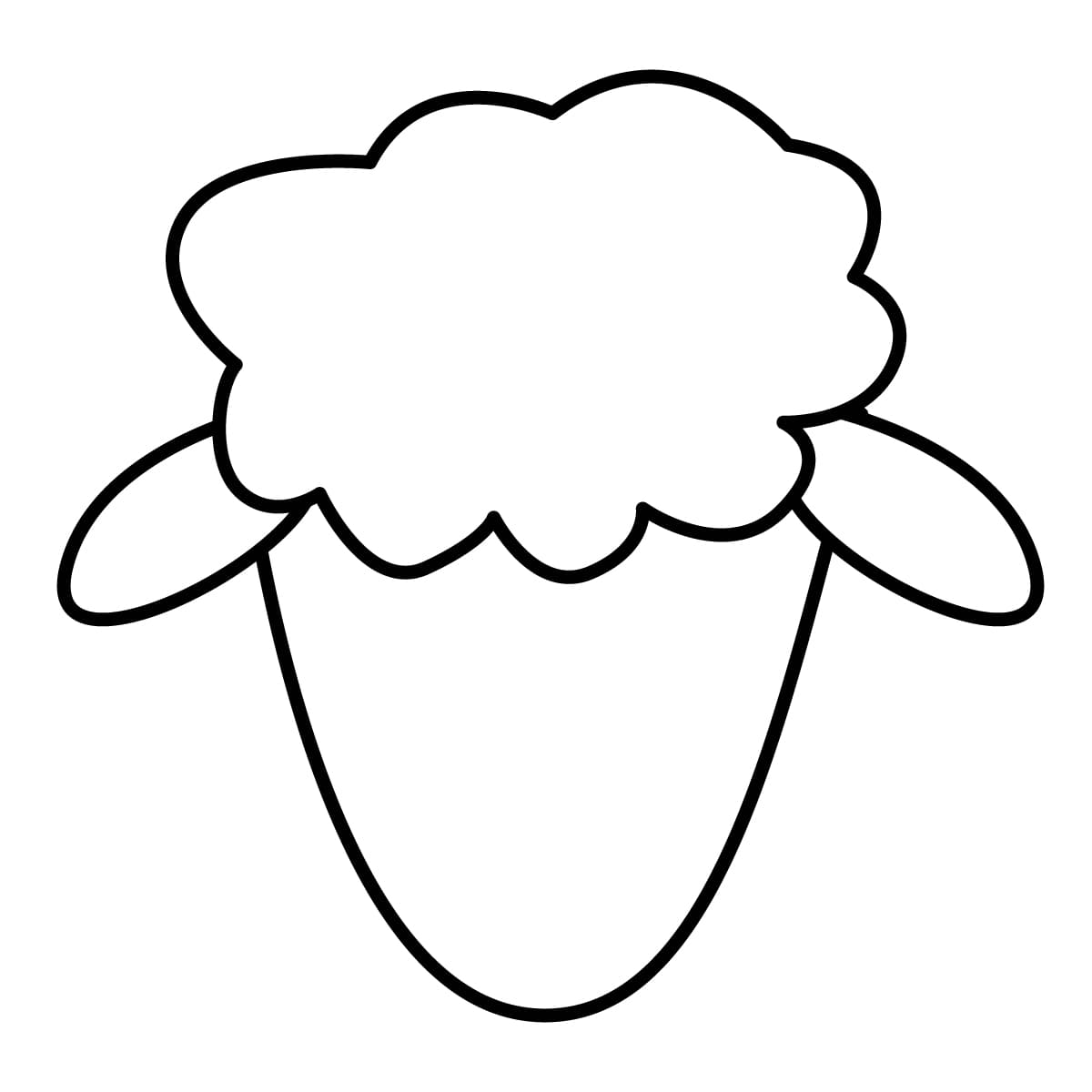 Imagen de oveja para colorear