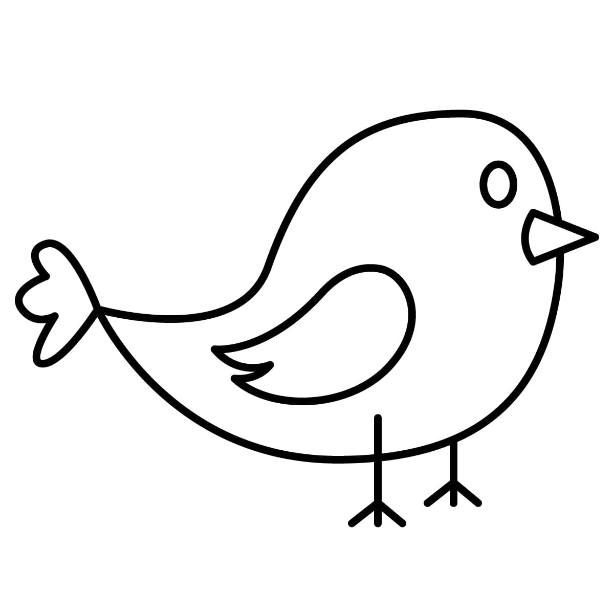 Dibujo de pájaro para colorear e imprimir - Dibujos y colores