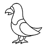 Logo de los dibujos de paloma para colorear