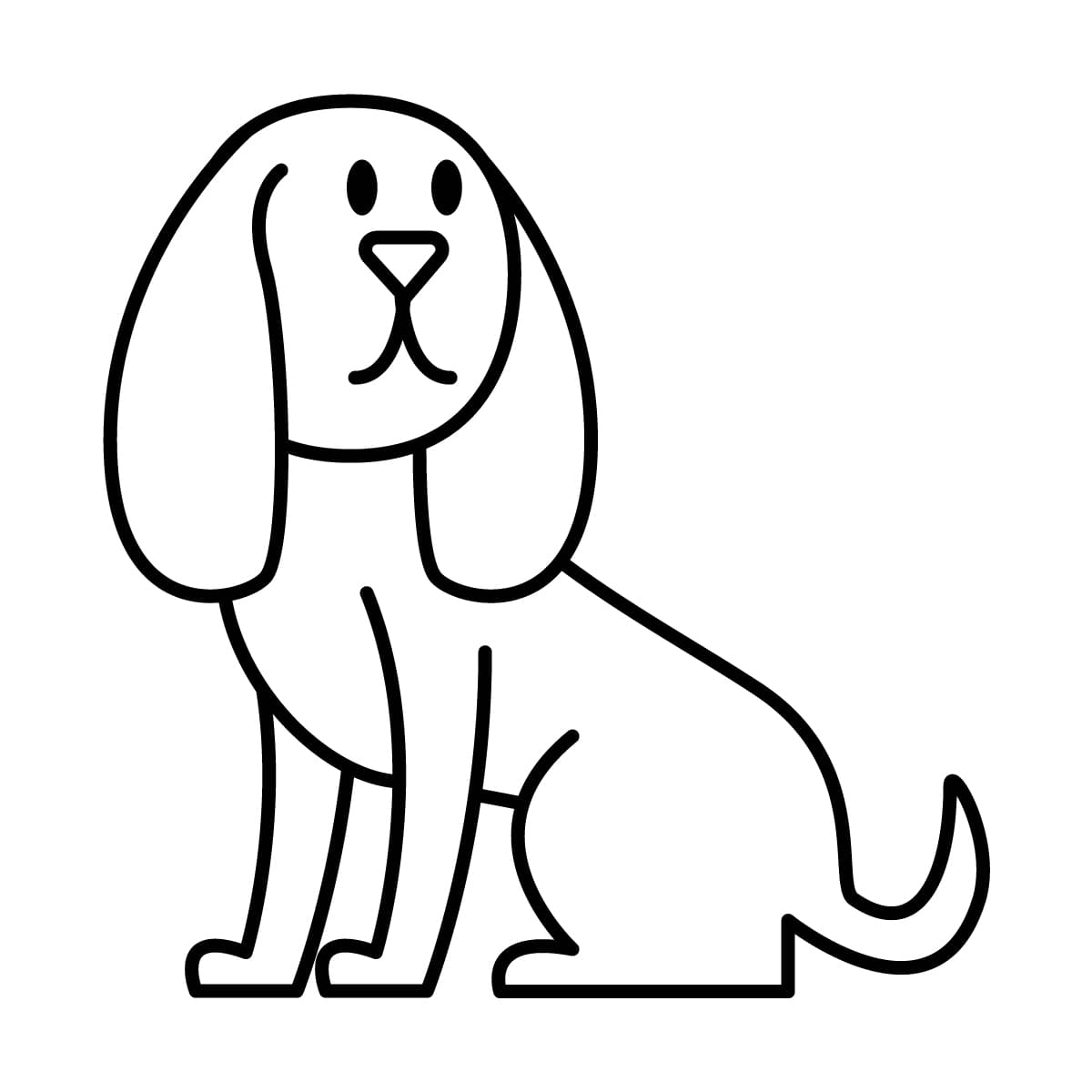 Dibujo de perro para colorear e imprimir - Dibujos y colores