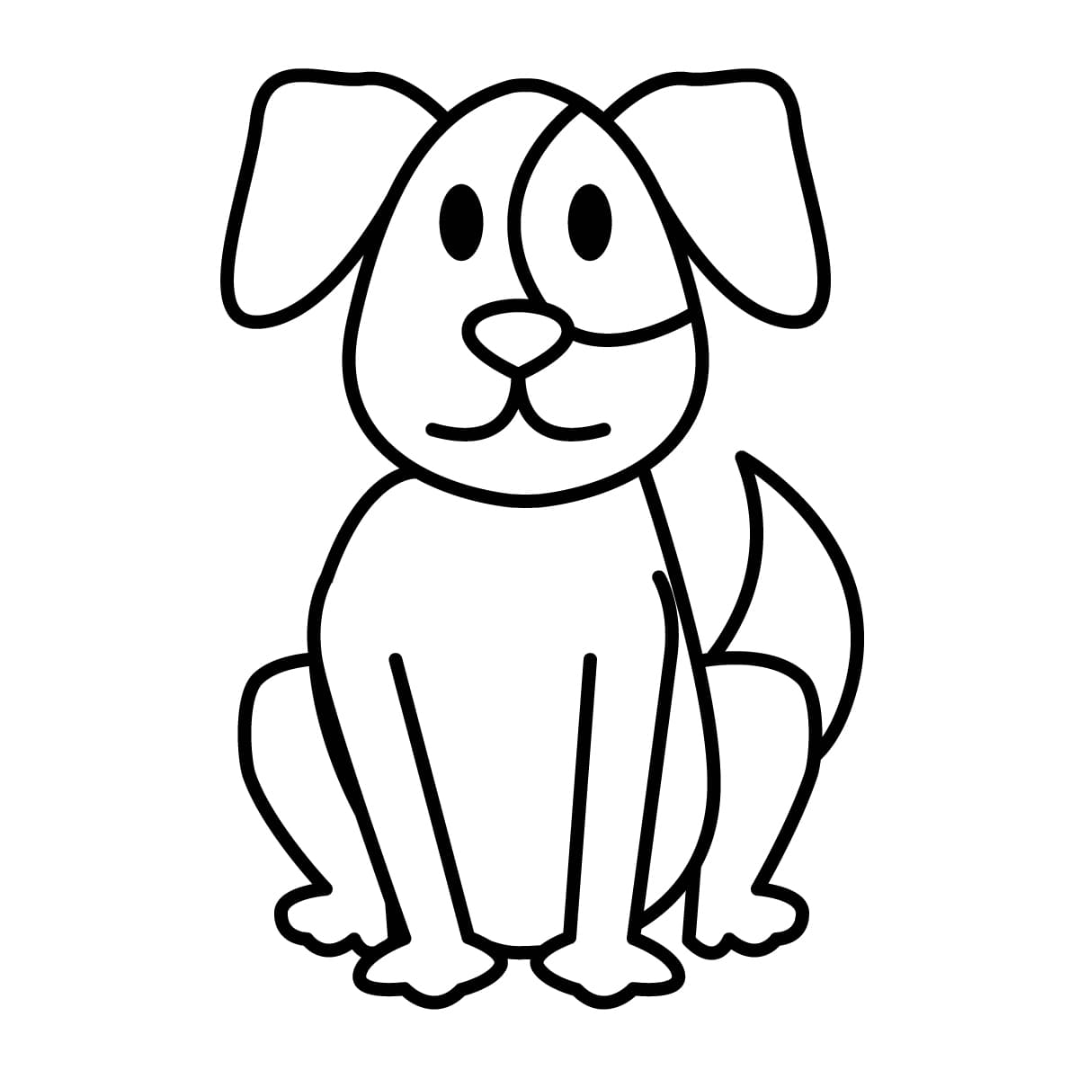 Dibujo de perro para colorear e imprimir - Dibujos y colores
