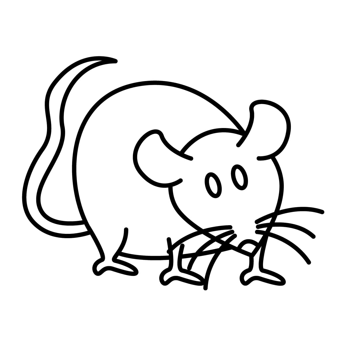 Imagen de raton para colorear