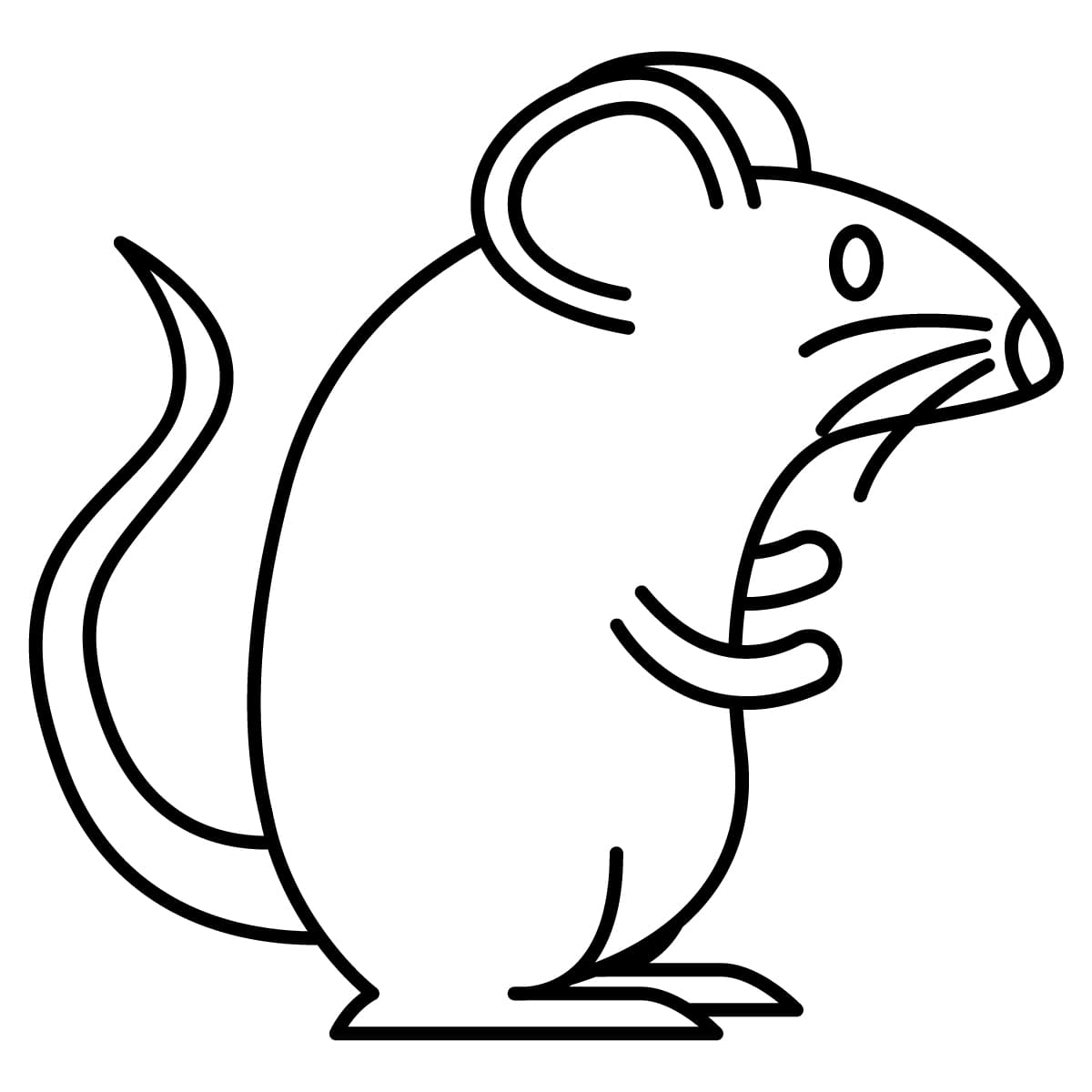 Imagen de raton para colorear