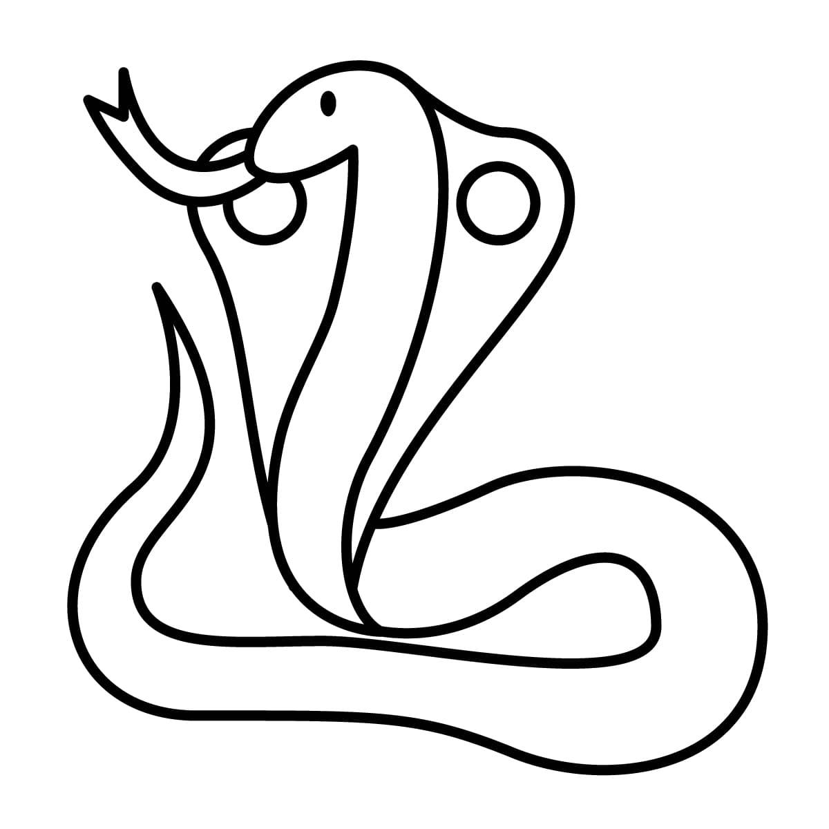 Imagen de serpiente para colorear