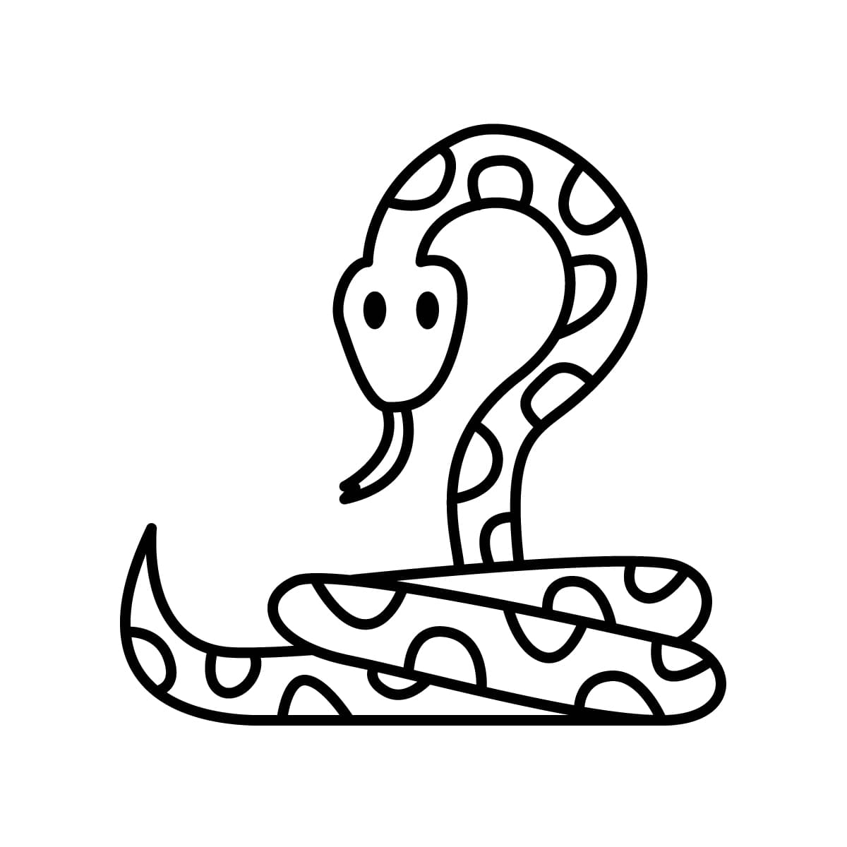 Imagen de serpiente para colorear