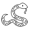 Logo de los dibujos de serpiente para colorear
