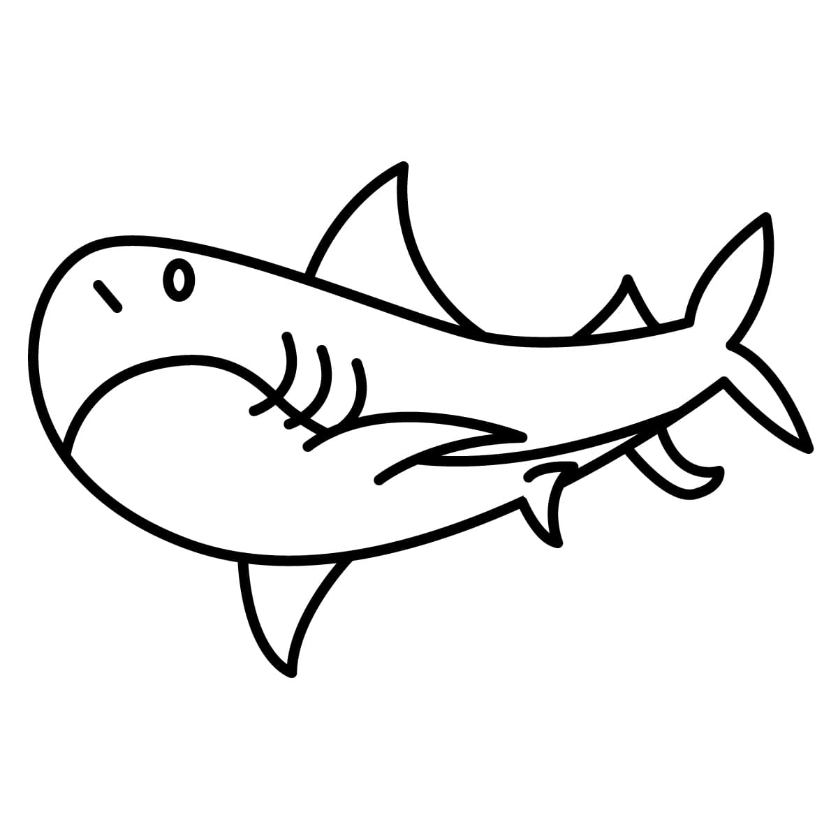 Imagen de tiburon para colorear