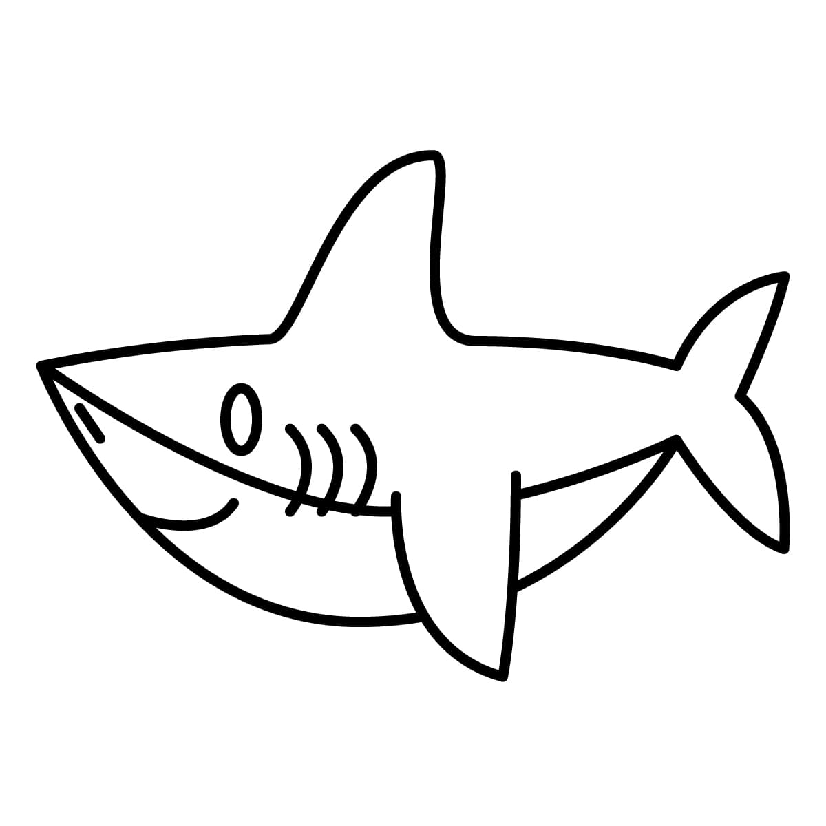 Imagen de tiburon para colorear
