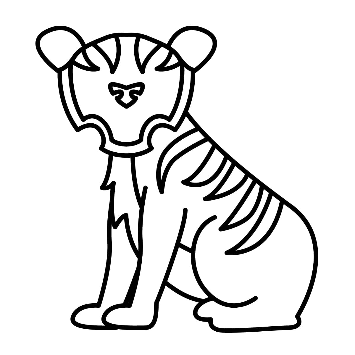 Imagen de tigre para colorear