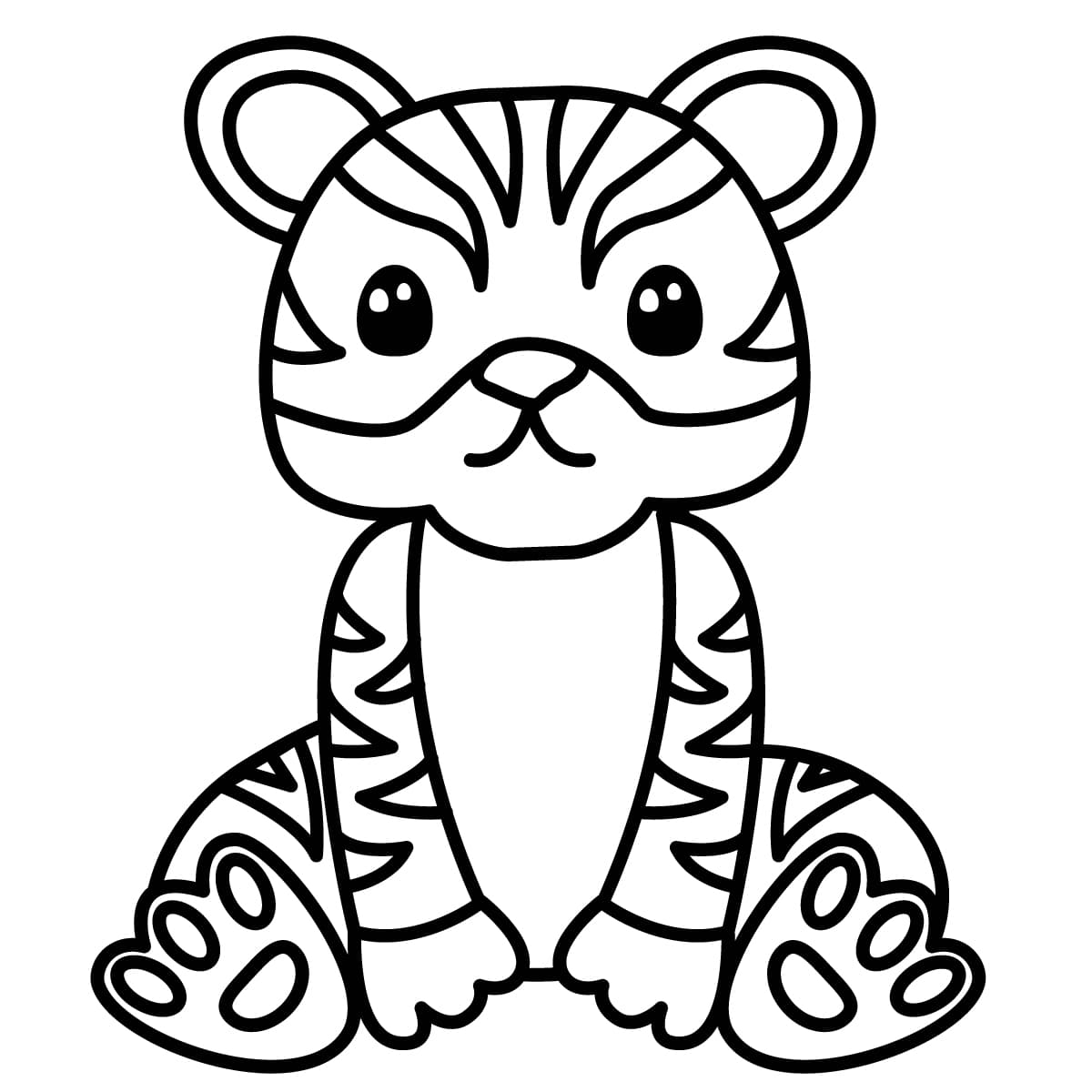 Imagen de tigre para colorear
