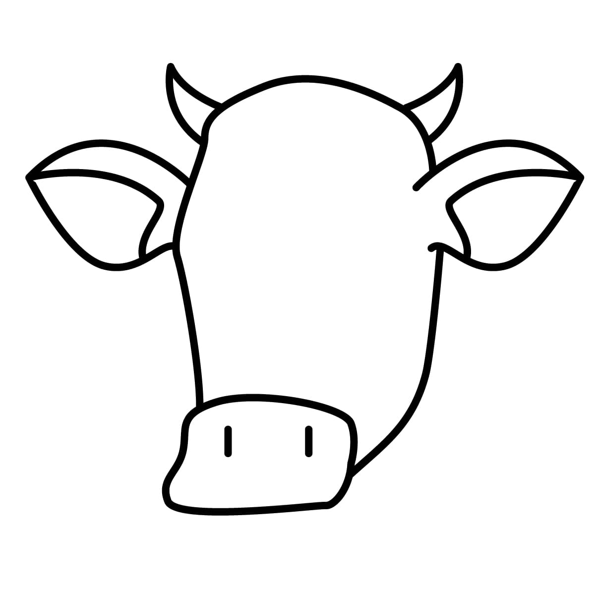 Imagen de vaca para colorear