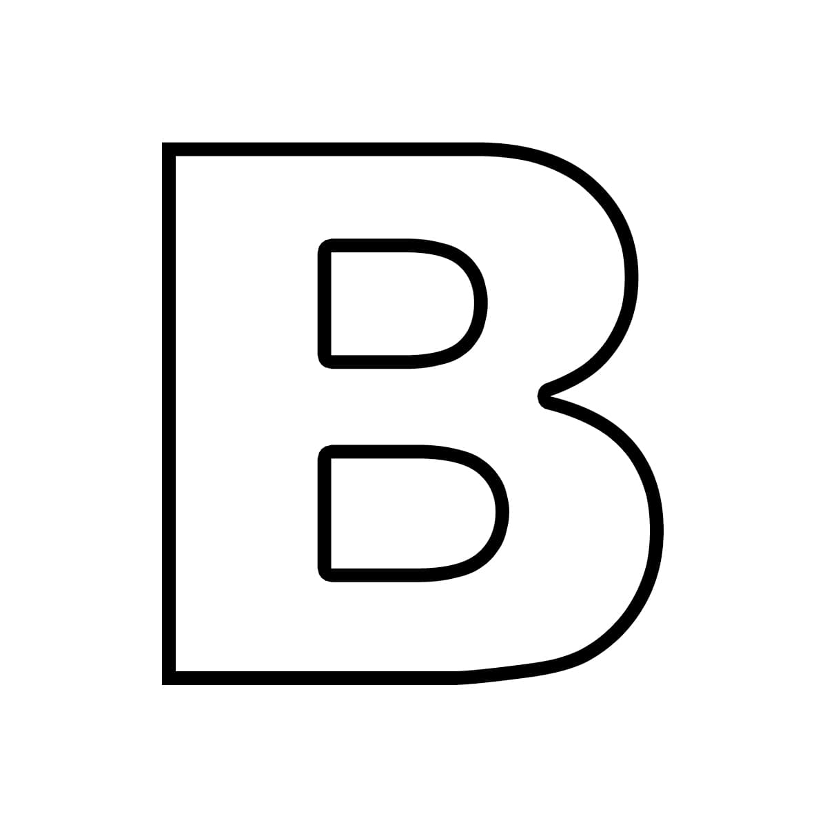 Dibujo de letra B para colorear imprimir - Dibujos colores