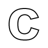 Logo de los dibujos de letra-c para colorear
