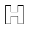 Logo de los dibujos de letra H para colorear