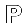 Logo de los dibujos de letra P para colorear