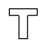 Logo de los dibujos de letra T para colorear