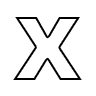 Logo de los dibujos de letra X para colorear