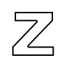 Logo de los dibujos de letra Z para colorear