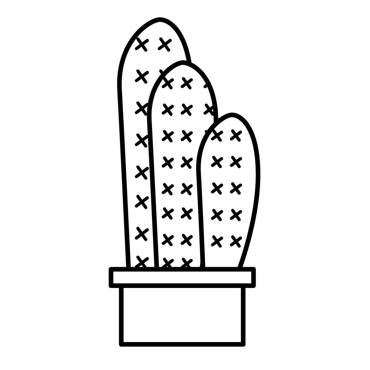 Imagen de cactus para colorear