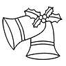 Logo de los dibujos de campanas de navidad para colorear